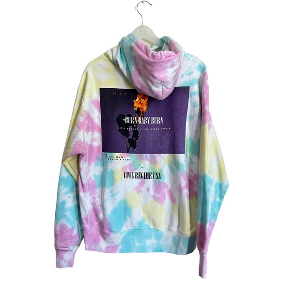 Civil Regime Tie Dyed Hoodie Sweatshirt - Picture 8 of 14